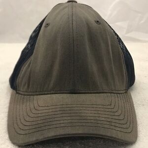 Richardson Adjustable Snap Back Grey/Green/Blue Trucker Hat